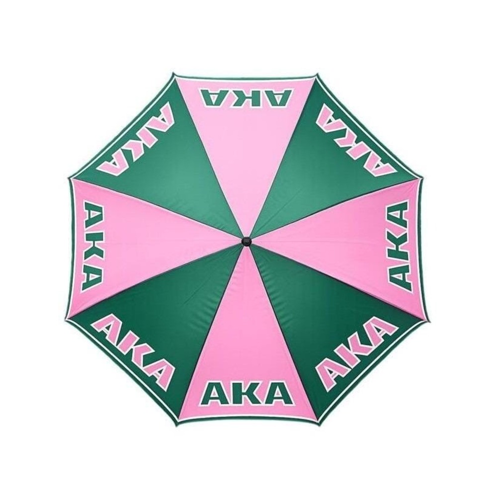 AKA Large Golf Umbrella Alpha Kappa Alpha Pink Green Rain Umbrella